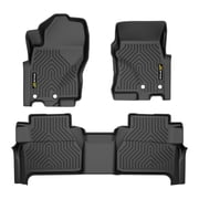 TPE Floor Mats 2 Row Liner Set Fit for 2022-2025 Nissan Frontier Crew Cab,Waterproof Black All Weather Protection Car Floor Liners