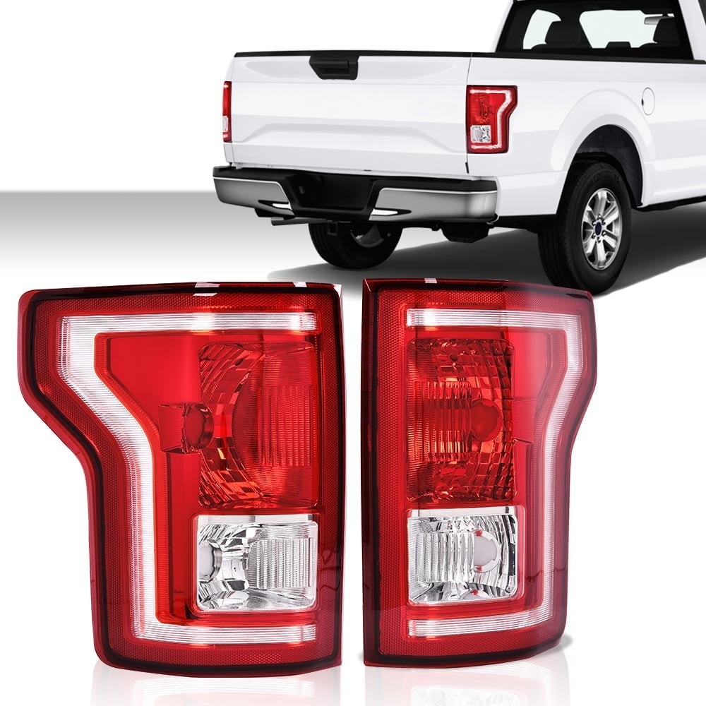 PIT66 Tail Light Fit For 2015 2016 2017 Ford F-150 Right Passenger Side 1Pair Tail Lamp