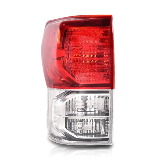 PIT66 Tail Light Lamp Red Clear Lens Rear Left Driver Side w/o Bulbs Wiring Harness Fit for Toyota Tundra 2007-2013 (2-Door Regular Cab, 4-Door Extra Cab, 4-Door Crew Cab)