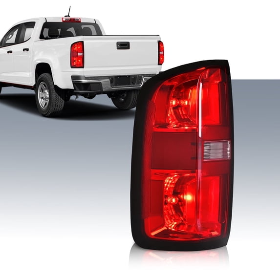 PIT66 Tail Light w/Bulbs Left Driver Side Fit for Chevy Colorado 2015-2022 Fit for 4-Door Crew Cab and 4-Door Extended Cab Only