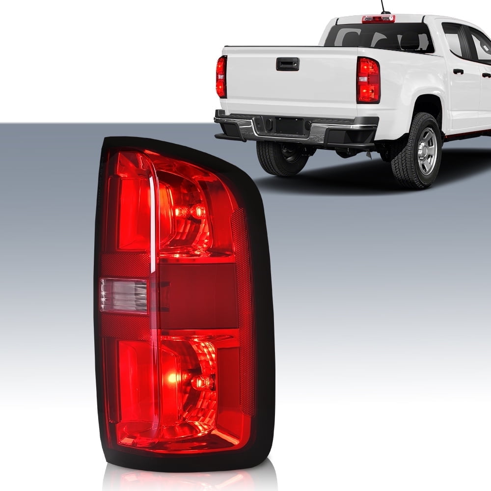 PIT66 Tail Light w/Bulbs Right Passenger Side Fit for Chevy Colorado 2015-2022 Fit for 4-Door Crew Cab and 4-Door Extended Cab Only