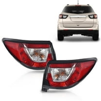 PIT66 Tail Lights Driver & Passenger Side Outer w/Bulbs Rear Lights Fit for Chevy Traverse LTZ 2013-2016/Fit Traverse Premier 2017/Fit Traverse (submodel: LS, LT) 2013-2017