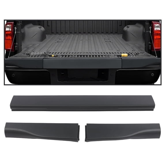 PIT66 Tailgate Molding Flexible Step Trim Black Fit for Ford F350 F250 Super Duty 2008-2016 8C3Z-9940602-DA 8C3Z9941019AA 8C3Z9941018AA 3PCS