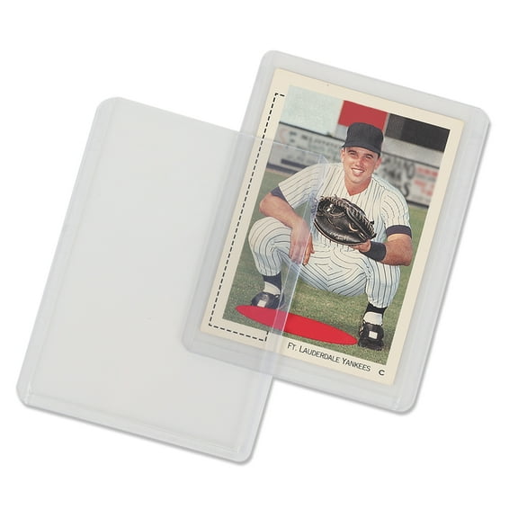 PIT66 Topload Holders Standard Clear Hard Plastic Baseball Trading Card Sleeves 1.5MM