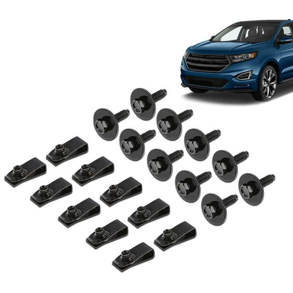 PIT66 Truck Body Bolts & U-nut Clips- M6-1.0 x 25mm- 10mm Hex- 20 pcs (10ea) Fit for Ford Truck