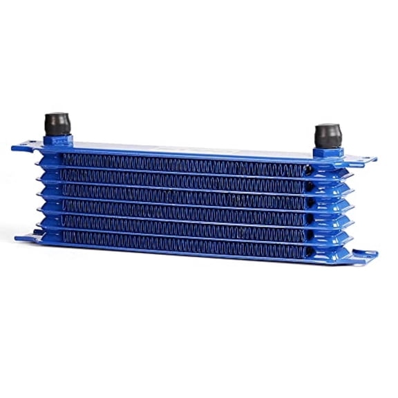 Universal Aluminum Engine Transmission Oil Cooler Fit for Japanese Model Blue 7 Row