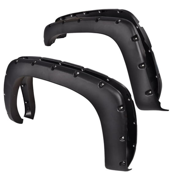 Black Wheel Cover Protector Pocket Rivet Fender Flares 4Pcs Fit for Chevy Silverado GMC Sierra 1999-2006