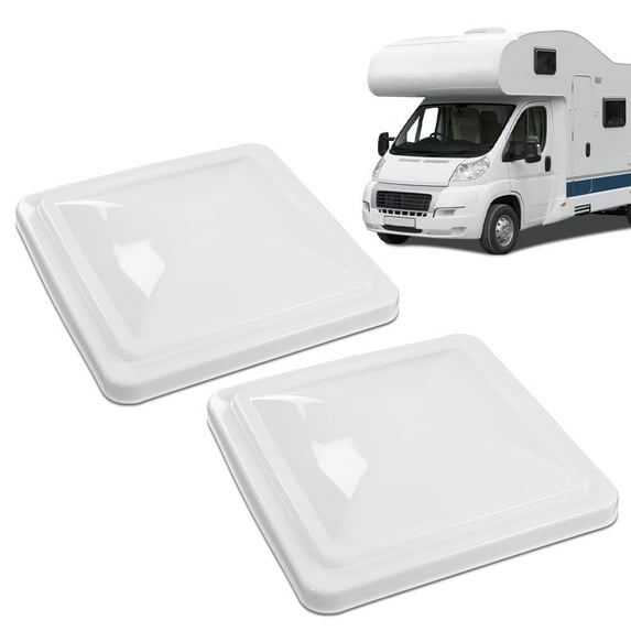 PIT66 White 14" x 14" Replacement Roof Vent Cover Camper RV Trailer Ventline 2Pcs