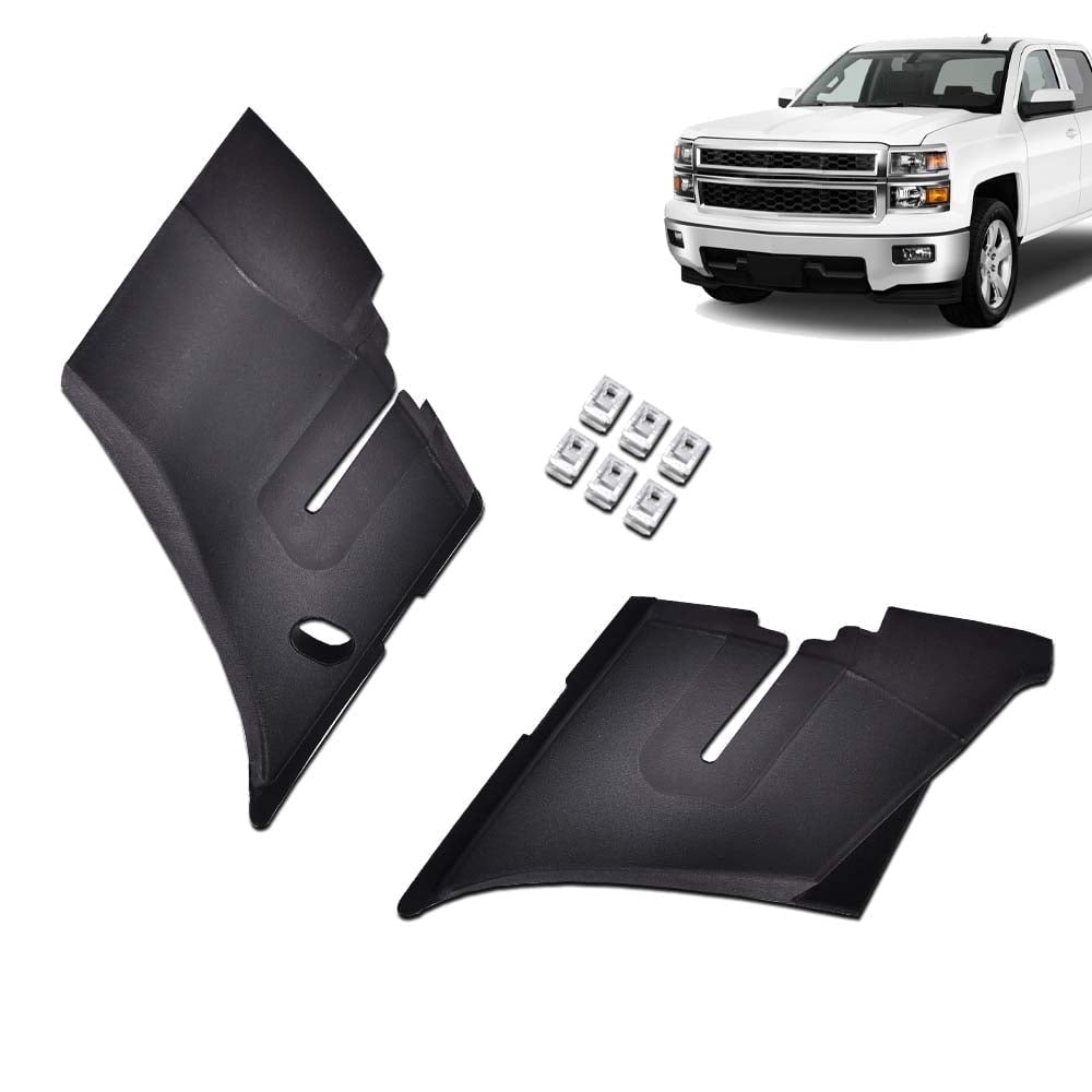 GMC Sierra Windshield Wiper Cowl End Panel – LH & RH, 2007-2013 1500 2500 3500, Black Painted