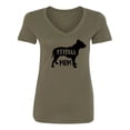 thumbnail image 1 of PITBULL MOM Womens V-Neck T-Shirt, 1 of 2