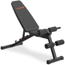 PITHAGE Foldable & Adjustable Workout Bench for Home Gym Strength Training, 660lbs Weight