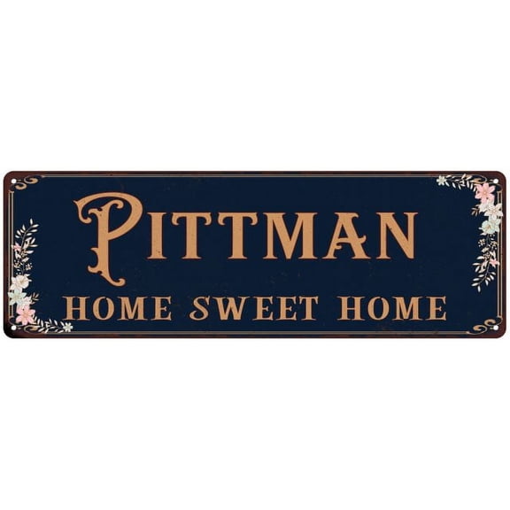PITTMAN Home Sweet Home Victorian Look 6x18 Metal Sign 106180046739