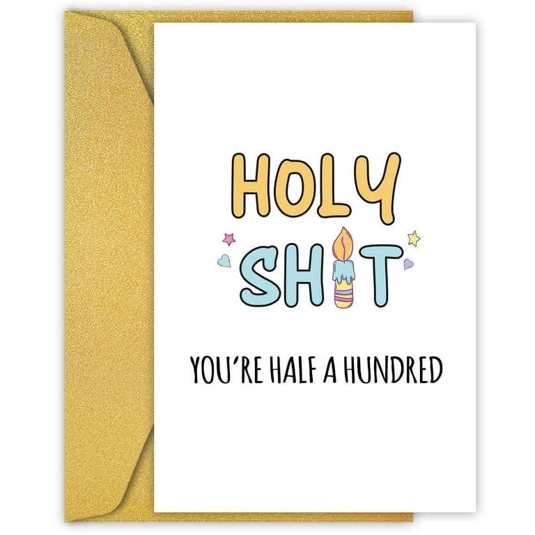 Holy Shit. Funny Birthday Greeting Card Holy Shit. Funny Birthday Greeting Card