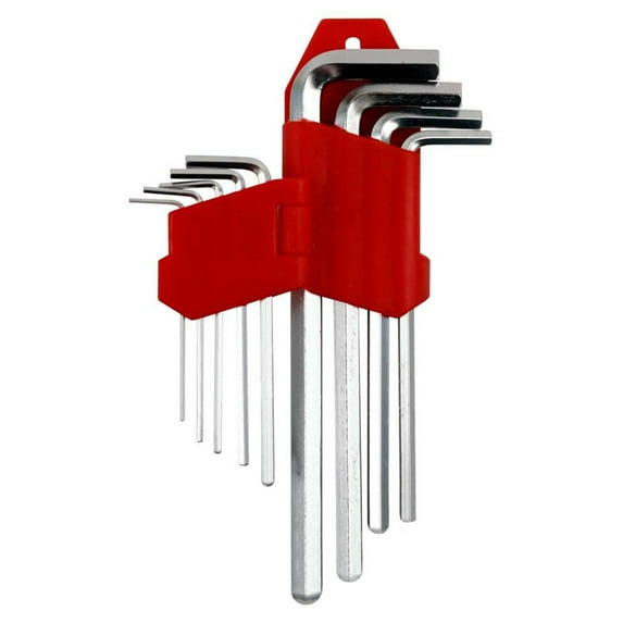 PIVOTANT 9 Piece Long Hex Key Set | SAE Sizes 1/16-3/8 Inches | Heat-Treated & Chrome Plated | Hinged Storage Case | For Tight Spaces & Versatile Repairs