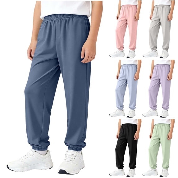 PIWHJQK Boys Girls Casual Pants Kids Solid Repellent Pants Cool Touch Breathable Fabric Casual Outfits