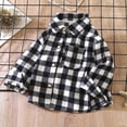 thumbnail image 1 of PIWHJQK Boys Girls Long Sleeve Hoodless Leisure Coat Big Kids ColorPlaid Long Sleeve Button Down Shirt Jacket Kids Coat, 1 of 5