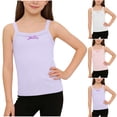 thumbnail image 1 of PIWHJQK Girls Lightweight Tank Tops Older Kids Camisole Solid Color Summer Crew Neck Bow Kids Summmer Tops, 1 of 6
