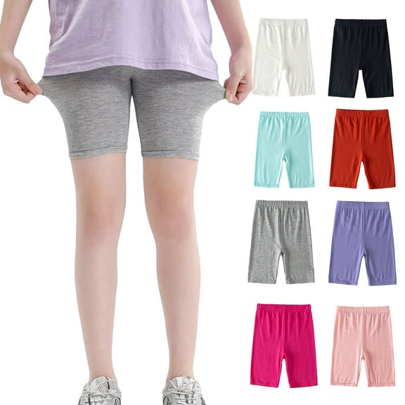 PIWHJQK Girls Under Dress Bike Shorts Girls 5 Inch Summer Lightweight See Mid Rising Pants Bottoms