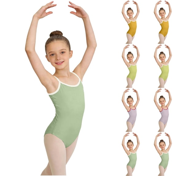 PIWHJQK Girls Undershirts Tank Tops Girls Camisole Solid Color Crew Neck Everyday Wear Easily Care Kids Summmer Tops