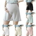 thumbnail image 1 of PIWHJQK Maternity Plus Size Casual Shorts Maternity Solid 5 Inch Shorts High Waist Chafe Style Bottoms, 1 of 5