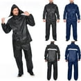 thumbnail image 1 of PIWHJQK Men Long Sleeve Pants Breathable Raincoat Set Men's Unisex Reflective Breathable Rain Suits Hooded Thicken Work Men Outfit Sets, 1 of 7