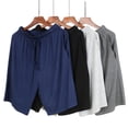 thumbnail image 1 of PIWHJQK Men Pajama Shorts Loungewear Capris Short Men's Solid Relaxed Style 5 Inch Sleep Shorts Pajama Men Sleepwear, 1 of 4