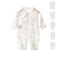 thumbnail image 1 of PIWHJQK Newborn Bodysuit Newborn Solid Cotton Long Side Snap Closure Infant Outfits, 1 of 4