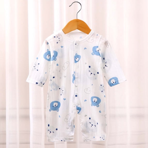 PIWHJQK Newborn Bodysuit Short Sleeve Graphic Print Softy Cotton Snap Infant Outfits