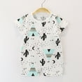 thumbnail image 1 of PIWHJQK Newborn Bodysuit Short Sleeve Summer Thin Round Neck Cotton Snap Closure Infant Outfits, 1 of 4