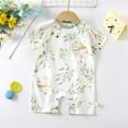 thumbnail image 1 of PIWHJQK Newborn Bodysuit Summer Thin Cottonborn Print Short Sleeve Open Crotch Infant Infant Outfits, 1 of 3