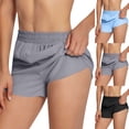 thumbnail image 1 of PIWHJQK Women Athletic Gym Yoga Shorts Solid Twill Women Work Shorts With Pockets Tailored Fitness Bottoms, 1 of 6