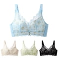 thumbnail image 1 of PIWHJQK Women Lightweight Breathable Wireless Bra Size B or C Bra for Women Wireless Floral Print Cotton Comfortable Style Bras For Women, 1 of 6