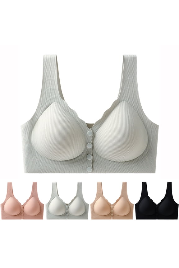 Women Lightweight Breathable Wireless Bra Women Plus Size Underwire Lace C or D or E Cup Sagging Support Bra Bras For Women