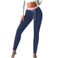 thumbnail image 1 of PIWHJQK Women Stretchy Drawstring Athletic Sports Pants Women Solid Track Pants Slim Style Drawstring Elastic Waist Long Leg Sports Loungewear Pants, 1 of 7