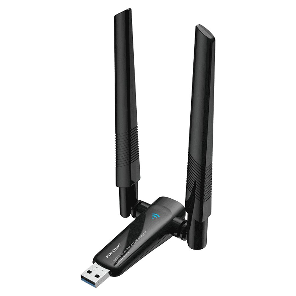 PIXLINK USB WiFi 6 Adapter for PC, 1800Mbps Dual Band 2.4GHz/5GHz USB3