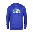 thumbnail image 1 of PIXAR Monsters Inc. Mike, Sully & Boo Holiday Snowball - Pullover Hoodie for Adults - Customized-Royal, 1 of 5