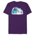 thumbnail image 1 of PIXAR Monsters Inc. Mike, Sully & Boo Holiday Snowball - Short Sleeve Blended T-Shirt for Adults - Customized-Purple, 1 of 5
