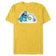 thumbnail image 1 of PIXAR Monsters Inc. Mike, Sully & Boo Holiday Snowball - Short Sleeve Blended T-Shirt for Adults - Customized-Yellow, 1 of 5
