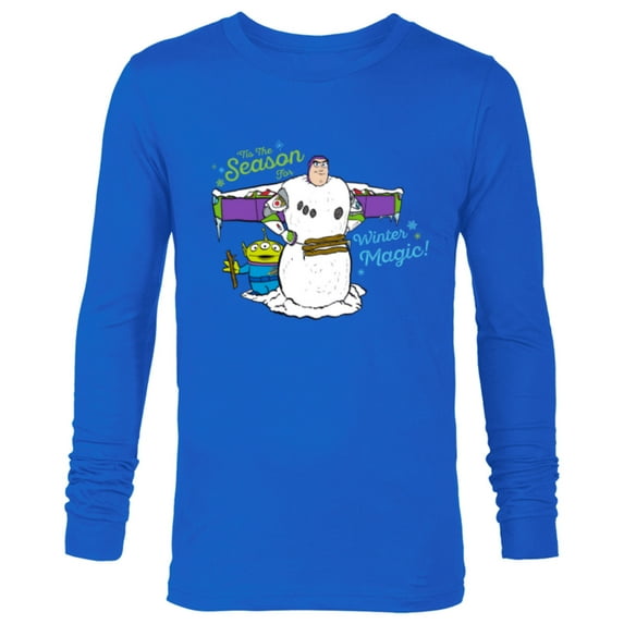 PIXAR Toy Story ‘Tis The Season For Winter Magic Holiday - Long Sleeve T-Shirt for Men - Customized-Navy