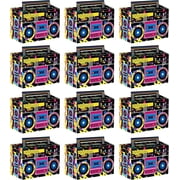 PIXHOTUL 80s 90s Party Favor Boxes, Novelty Boom Box Favors Candy Paper Boxes Gift Treat Goodie Candy Boxes 80s Retro Radio Decorations Table Centerpieces for 80s 90s Hip Hop Party Decorations