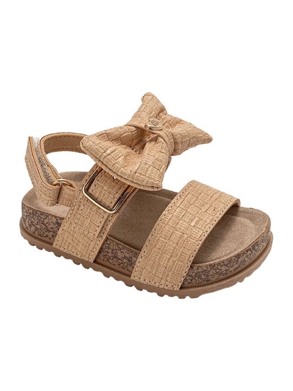 Toddler Girls Sandals - Cute and Comfy Footbed Bow Sandals