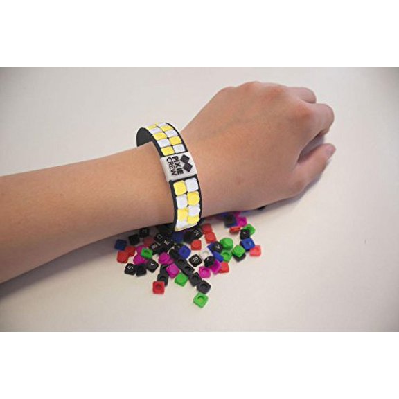 PIXIE CREW Very Unique Pixels Decorated Adjustable Friendship Wristband - Black