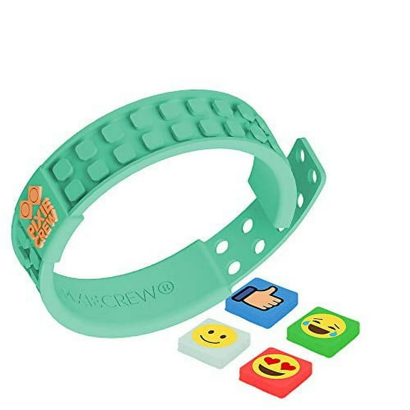 PIXIE CREW Very Unique Pixels Decorated Adjustable Friendship Wristband - Turquoise
