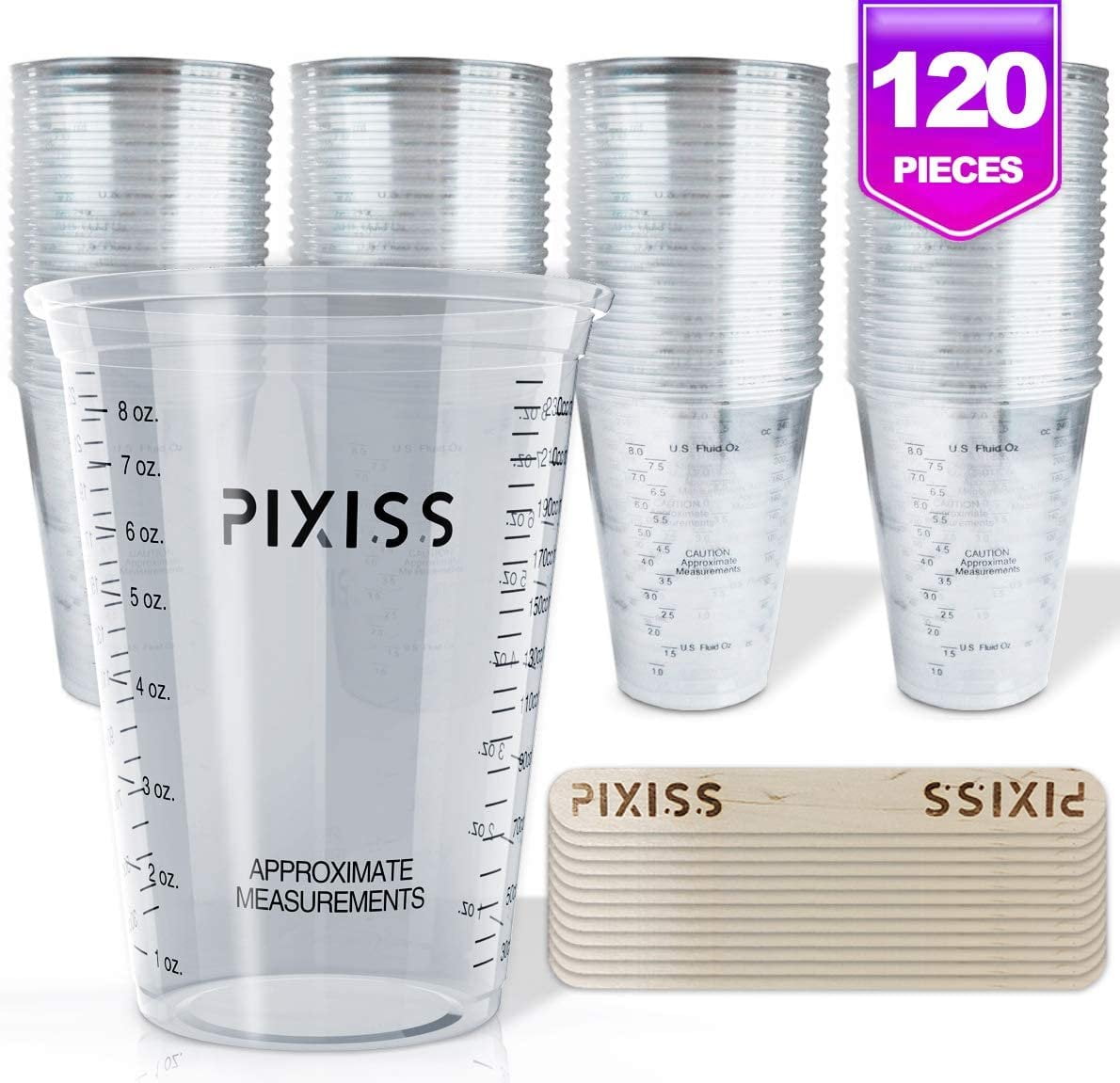 PIXISS Disposable Mixing Measuring Cups 10oz.