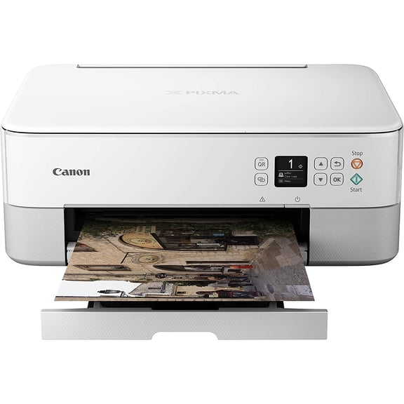 PIXMA TS5320 All in One Wireless Printer, Scanner, Copier with AirPrint, White, Works with Alexa