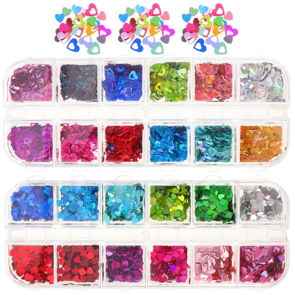 PIXNOR 2 Boxes Nail Decoration Nails Charms Gems Stickers Art Supplies
