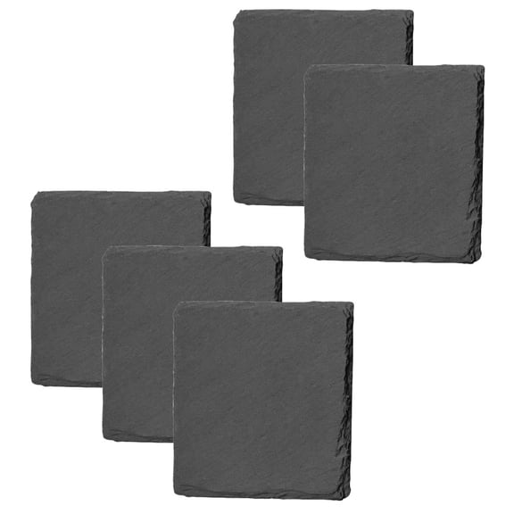 PIXNOR  5 Pcs Insulated Tea Mat Drink Coasters Trinket Teapots Cups Black