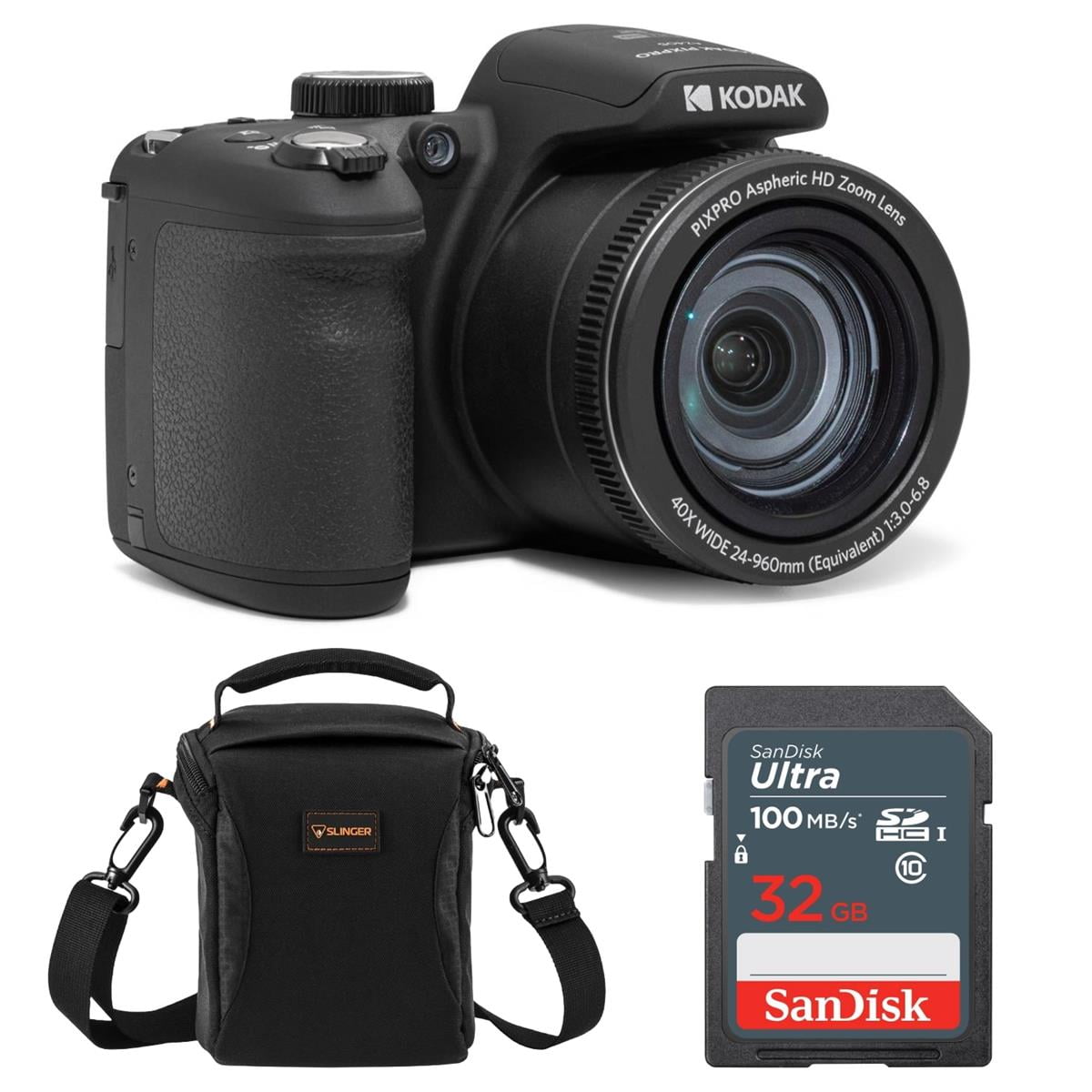 PIXPRO AZ405 Astro Zoom 20MP Full HD Digital Camera, Black