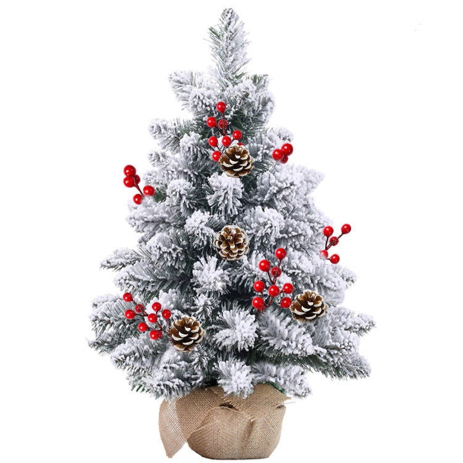 PIXWS Melliful Small Prelit Tabletop Christmas Tree, Artificial Mini