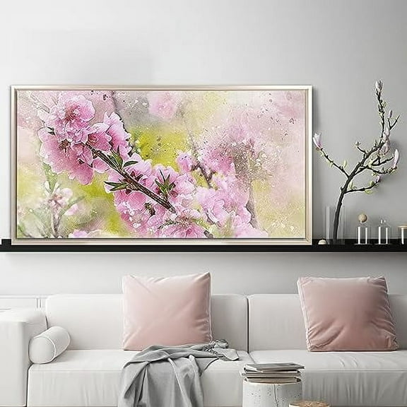 PIXY CANVAS Value Pack of 8x14 Stretched Canvas 3/4 (0.75) inch deep and Floater Frame for Your Paintings/Artwork/Wall Art/Wall Decor (Champagne, 8 x 14 inch, Landscape)